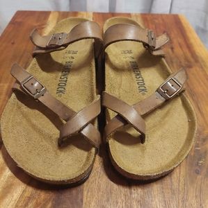 Women’s Birkenstock sandals Mayari size 38 Tobacco Brown Color new footbed
